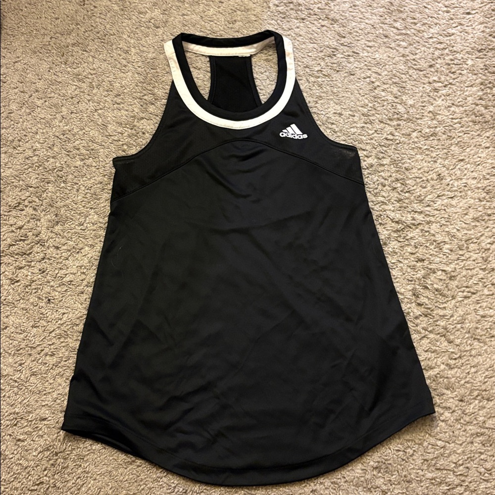 Adidas Black and White Racerback Tank